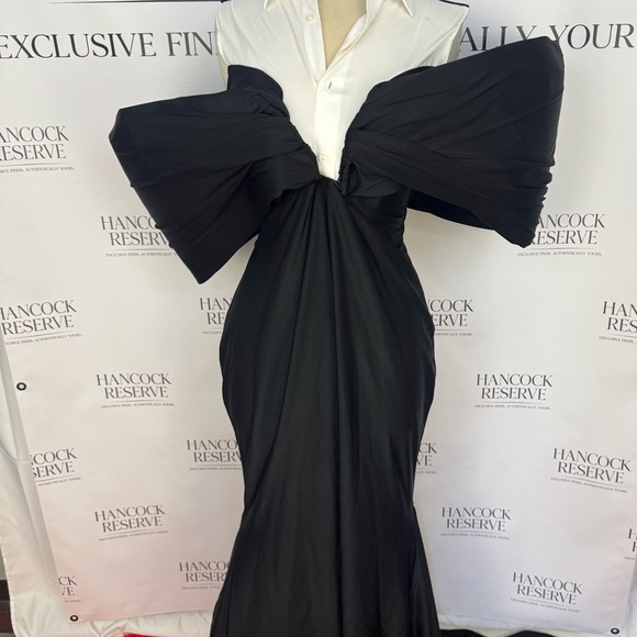 Ken White Couture Sculptural B&W Gown – Worn Style of Sarah Jakes Roberts - Picture 3 of 7